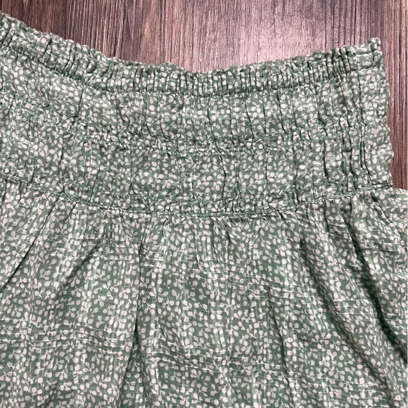 Abercrombie Kids Green Floral Stretch Waist Mini Skort A Line Flowy Skirt 15/16 - Picture 5 of 8
